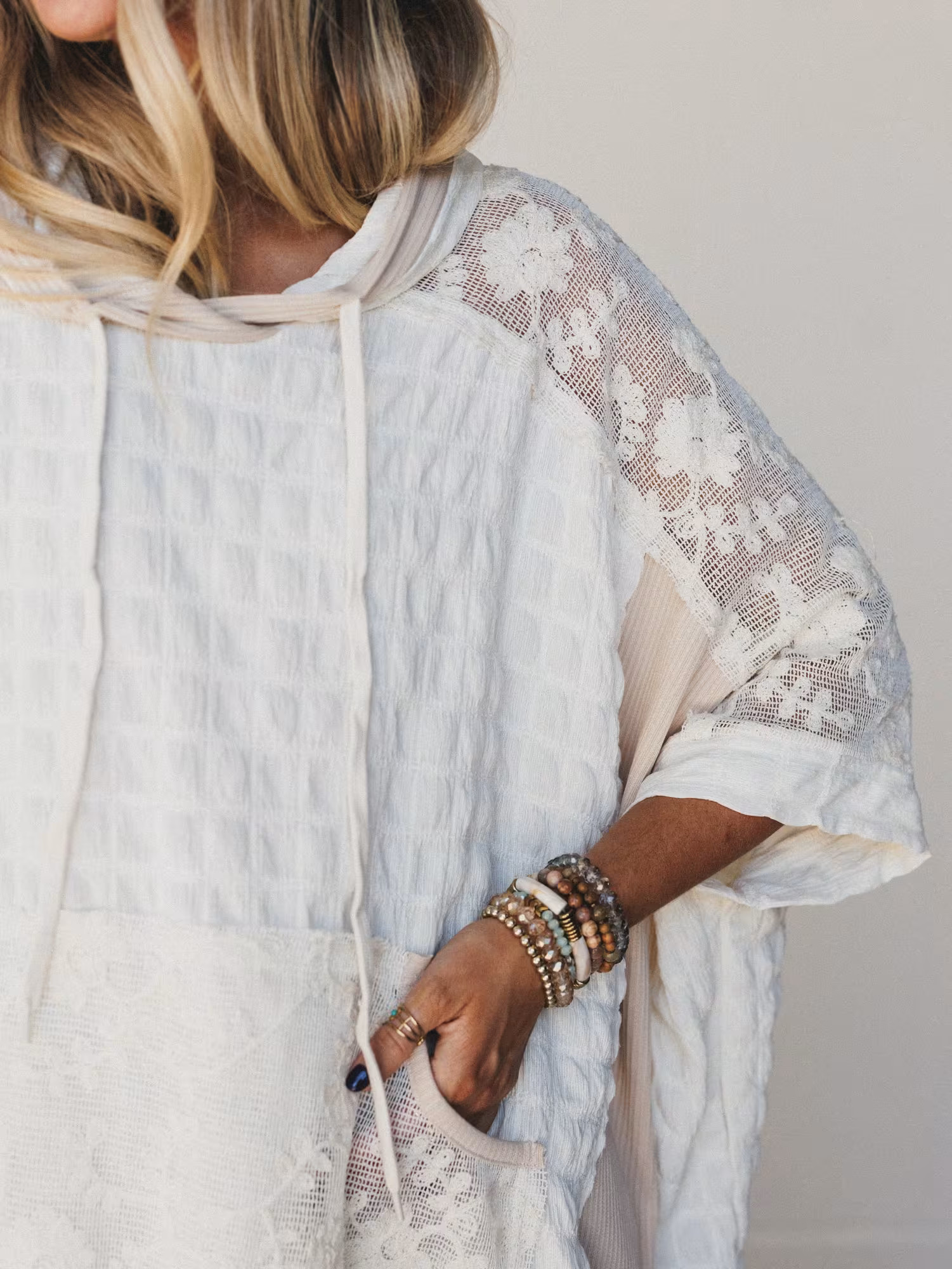 Radiant Wish Embroidered Hoodie Top — Three Bird Nest | Three Bird Nest