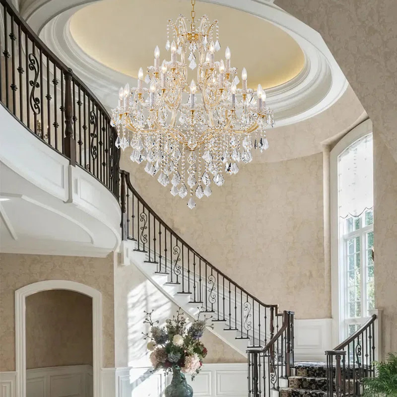 24 - Light Crystal Dimmable Tiered Chandelier | Wayfair North America