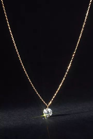 18k Gold Floating Diamond Necklace | Anthropologie (US)