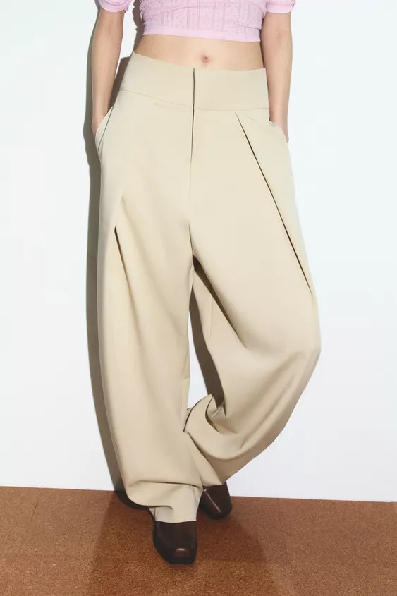 BALLOON PLEAT TROUSERS | Zara UK