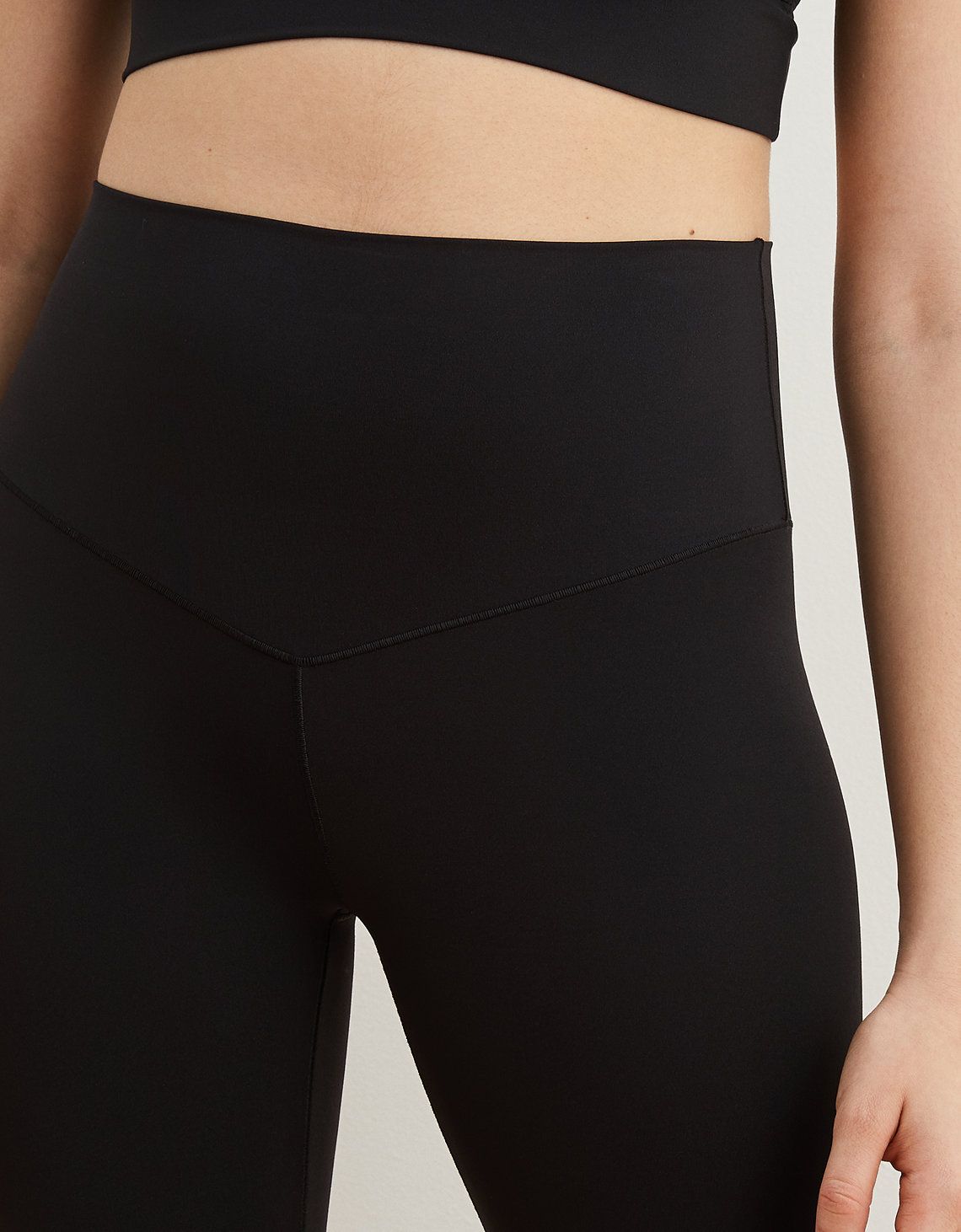 Aerie Play Real Me High Waisted 7/8 Legging, True Black | American Eagle Outfitters (US & CA)