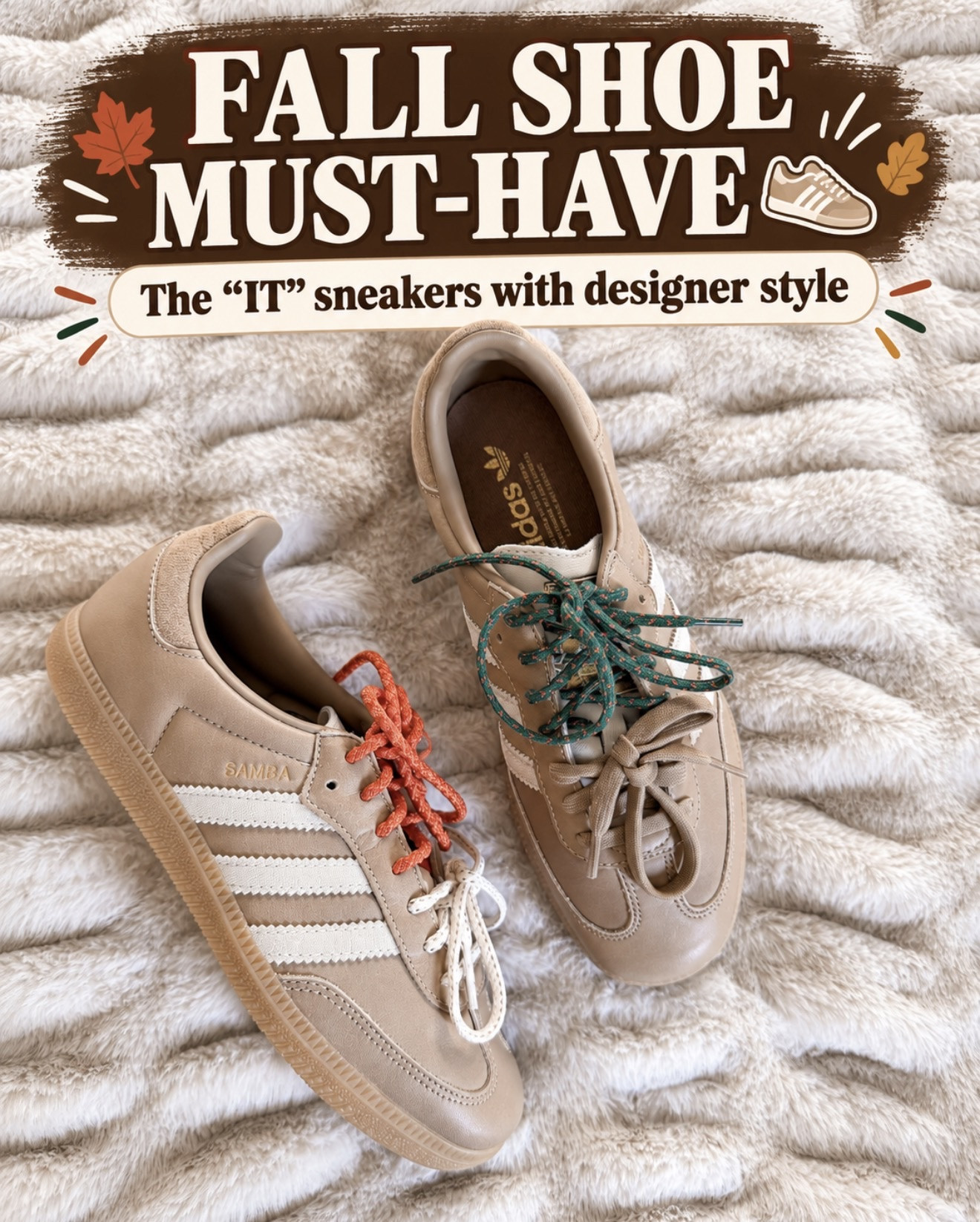 The “IT” sneakers of fall 👟😍 The neutral color goes with everything and the fun laces give them that designer vibe!

Comment LINK and I’ll send you the details 🔗⬇️

#LTKOver40 #LTKSeasonal #LTKmomlife