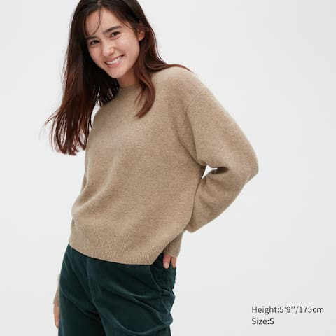 Premium Lambswool Crew Neck Jumper | UNIQLO (UK)