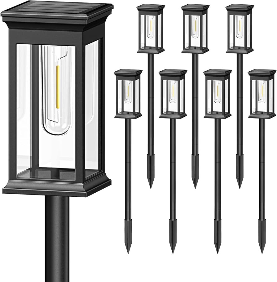 KOOPER Solar Pathway Lights Outdoor, 8 Pack Upgraded Solar Outdoor Lights, Bright Solar Garden Li... | Amazon (US)