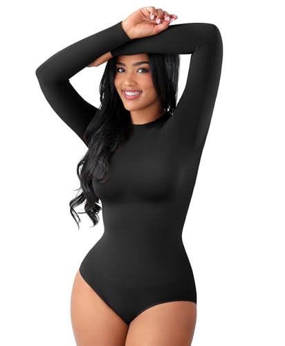 FeelinGirl Shapewear Bodysuit Shapewear Tummy Control Long Sleeve Body Suit | Amazon (US)