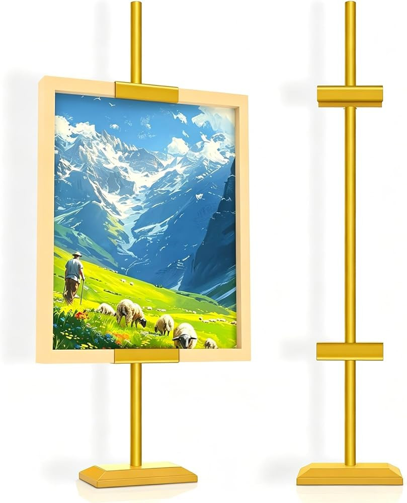 Adjustable Tabletop Easel Stand for Frames up to 29" H,Picture Easels for Display, Gold Easel, Pi... | Amazon (US)