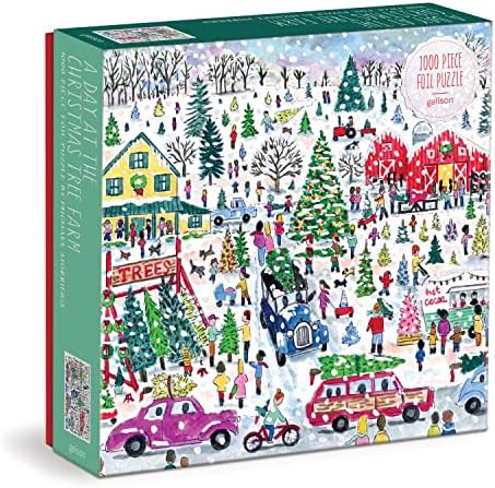 Amazon.com: Michael Storrings Christmas Tree Farm 1000 Piece Foil Puzzle from Galison - 20" x 20"... | Amazon (US)