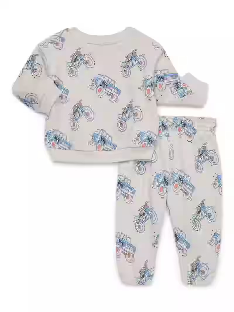 Garanimals Baby Boys’ Fleece Sweatshirt and Jogger Pants Outfit Set, 2-Piece, Sizes 0m-24m - Wa... | Walmart (US)