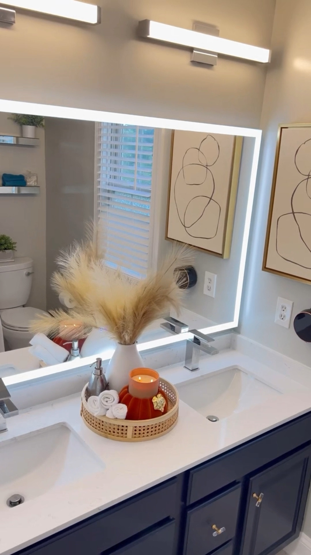 Fall Bathroom decoration ideas 🍂 #falldecor #bathroom #bathroomdecor 

#LTKSeasonal #LTKHome #LTKSaleAlert