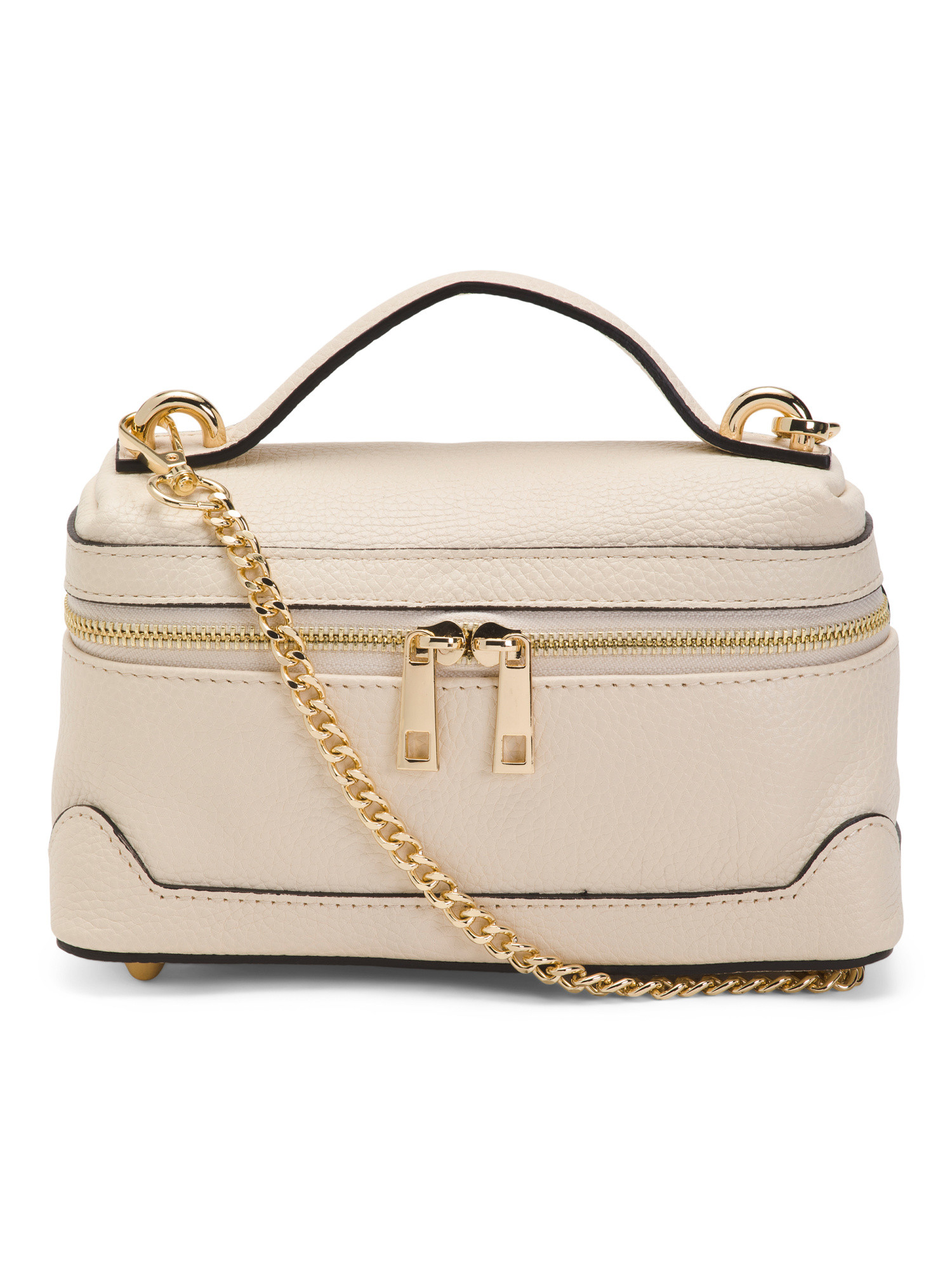 Made In Italy Leather Square Crossbody With Chain Strap | TJ Maxx