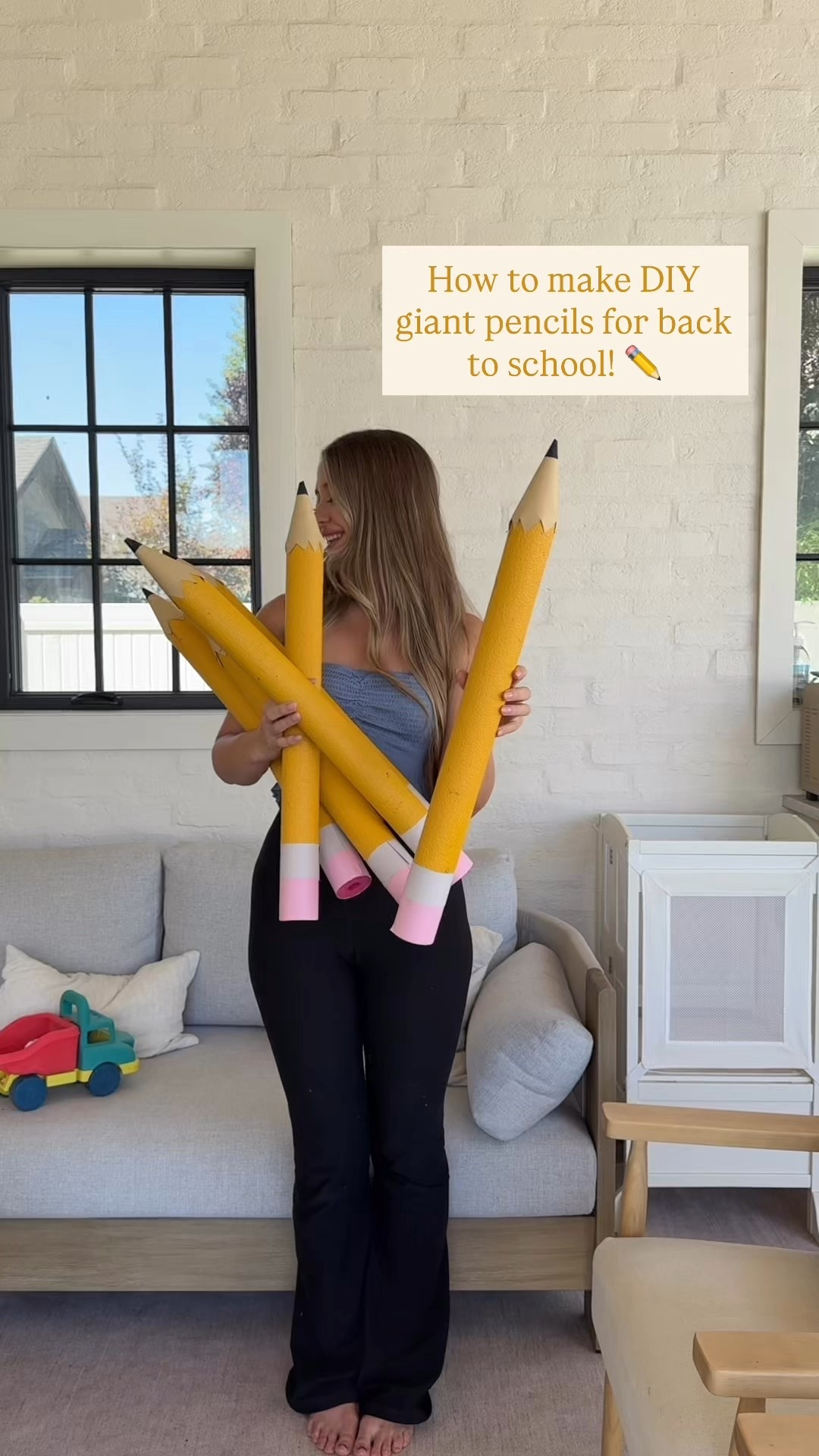 How fun are these giant pencils for back to school?! They are so easy to make and only require 3 things! 

There are so many things you can use them for from first day of school pictures, to using them as party props or even decorating the house for the first day of school 🥰

***Just make sure you put the hot glue on the paper first and let it cool for a couple of seconds or it will melt the pool noodle!***

| Amazon find, Amazon must have, Amazon mom, toddler activities, relatable motherhood, ditl, SAHM, stay at home mom, day in the life, toddler mom, playroom |

#craftymom #backtoschool #playroom #playroomdecor #craftymom #sahm #sahmlife #sahmproblems #relatablemom #ditl #dayinthelife #toddleractivites #stayathomemoms
#amazon #amazonfinds #amazonmusthaves #amazonmom

#LTKFamily #LTKKids #LTKBaby
