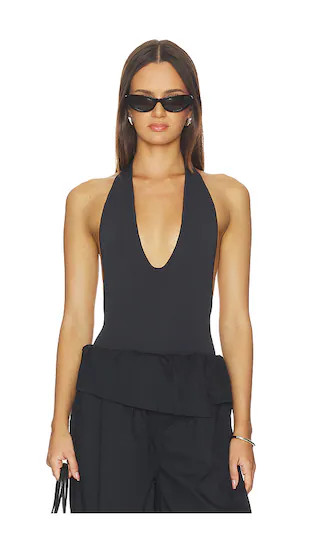 WeWoreWhat Deep V Bodysuit in Black. - size L | Revolve Clothing (Global)