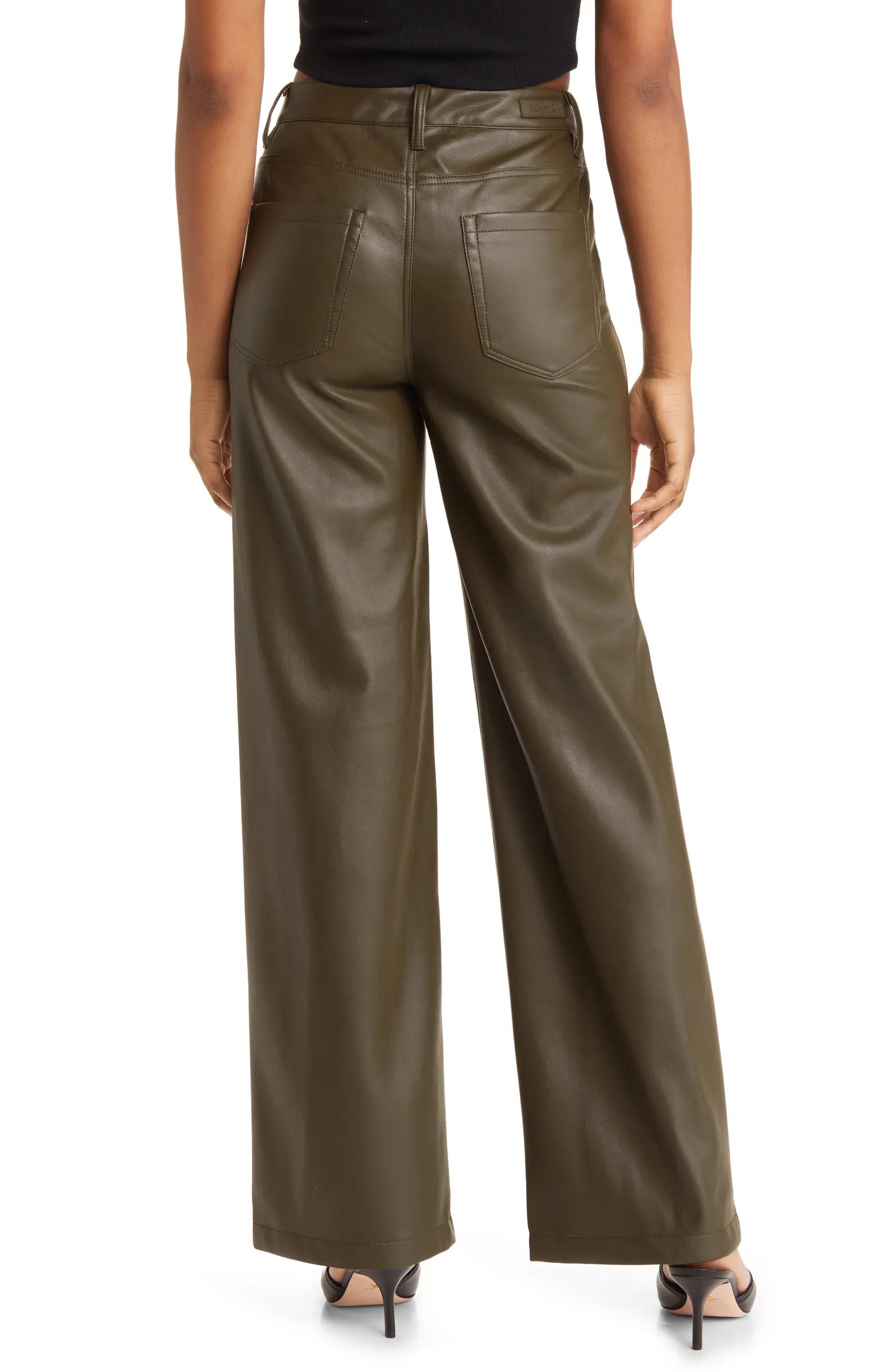 Franklin High Waist Faux Leather Wide Leg PantsBLANKNYC | Nordstrom