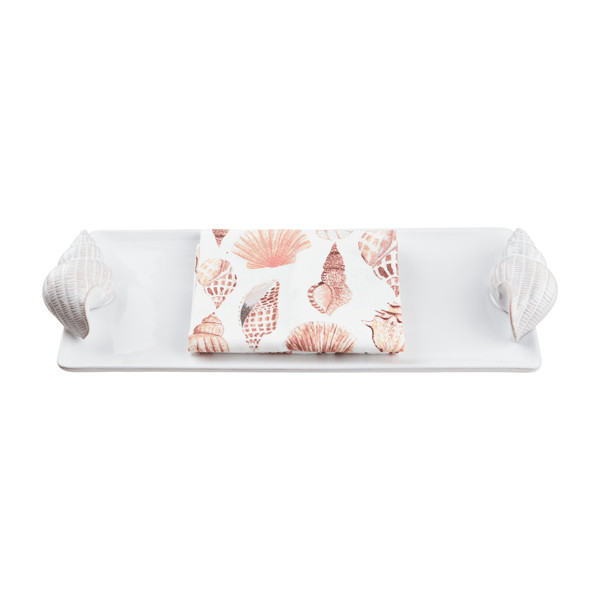 Shell Handle Hostess Tray Set | Mud Pie