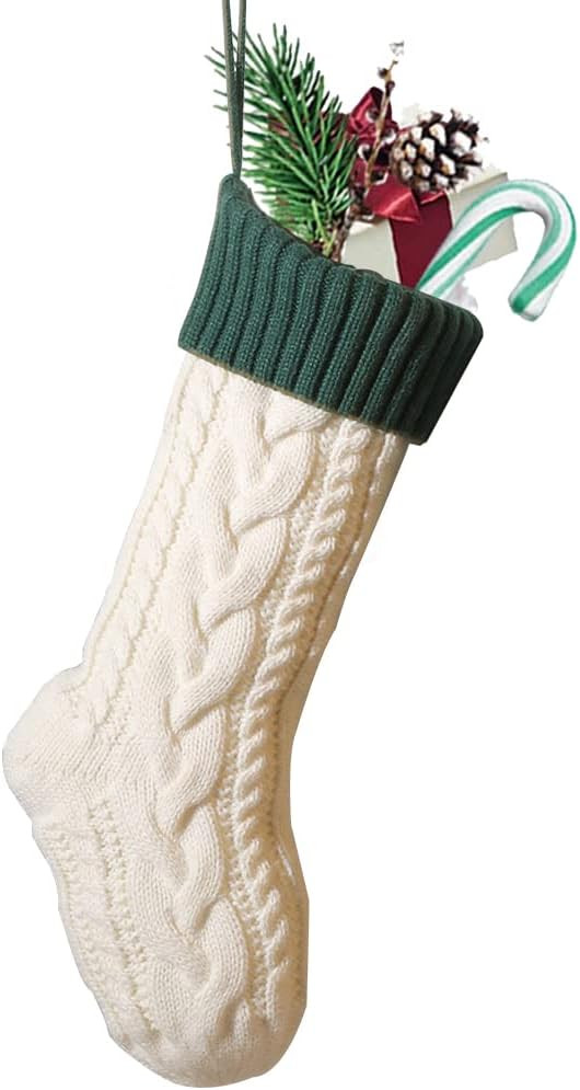 Nanou Christmas Stockings 18" Knitted Christmas Socks Family Holiday Decorations Great Big Stocki... | Amazon (US)