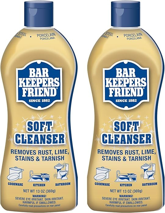 Bar Keepers Friend Soft Cleanser Liquid (2 x 13 Ounce) Multipurpose Cleaner & Rust Stain Remover ... | Amazon (US)