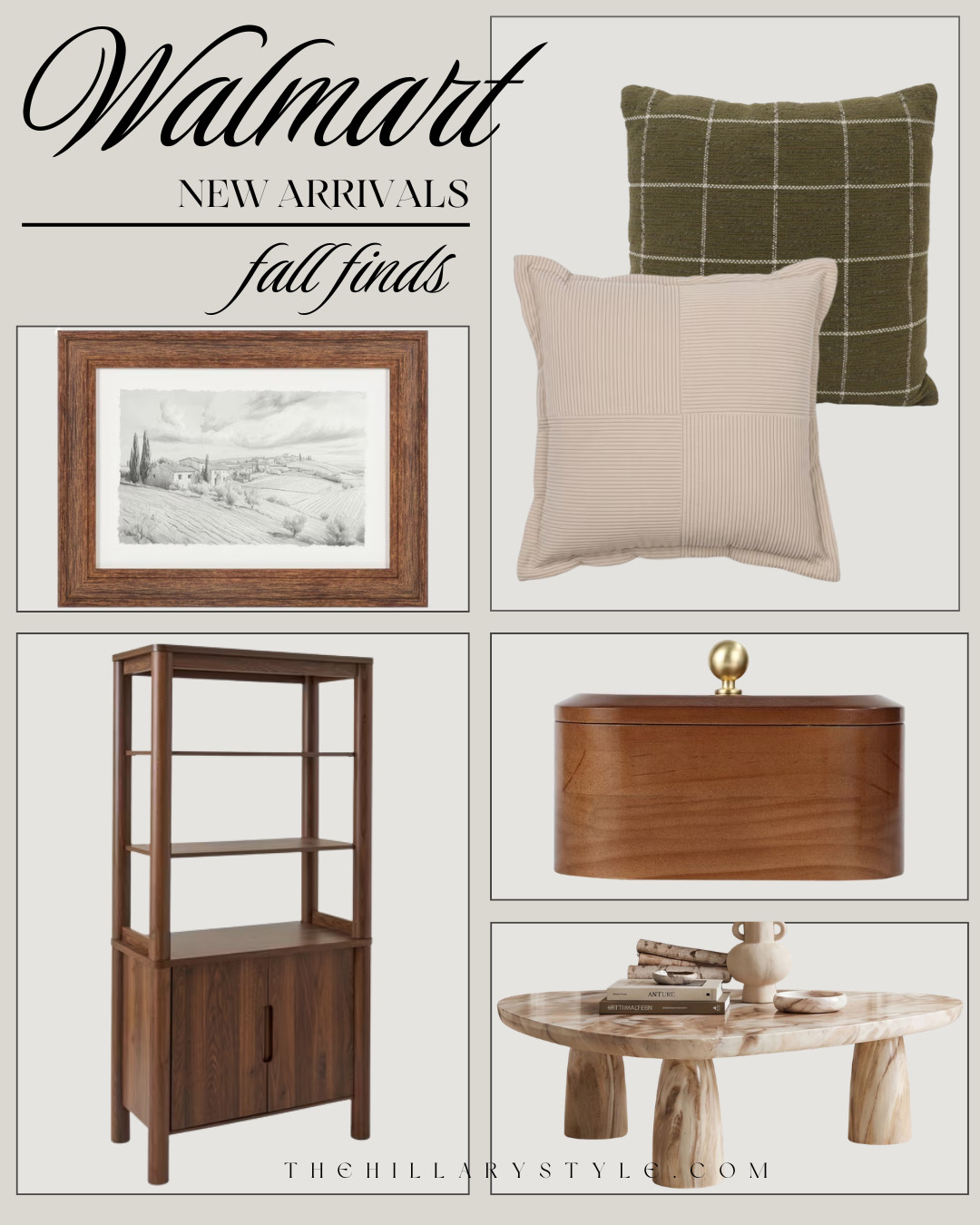 Walmart Fall Home Finds That Nail the Warm, Collected Look

Walmart’s newest fall home arrivals are all about warm woods, earthy neutrals, olive green, and rich texture. From designer-inspired furniture and vintage-style artwork to cozy pillows and elevated decorative accents, these affordable finds make it easy to get that warm, collected, organic modern look for fall. Save these Walmart home finds for your next seasonal refresh.

#WalmartHome #WalmartFinds #WalmartHomeFinds #WalmartNewArrivals #FallHomeDecor #FallDecor #FallHome #AffordableHomeDecor #DesignerInspired #OrganicModern #WarmNeutrals #EarthyHome #CollectedHome #CozyHome #HomeDecor #HomeInspo #LTKFinds #PinterestHome #TheHillaryStyle 

 

#LTKHome #LTKSeasonal #LTKHome