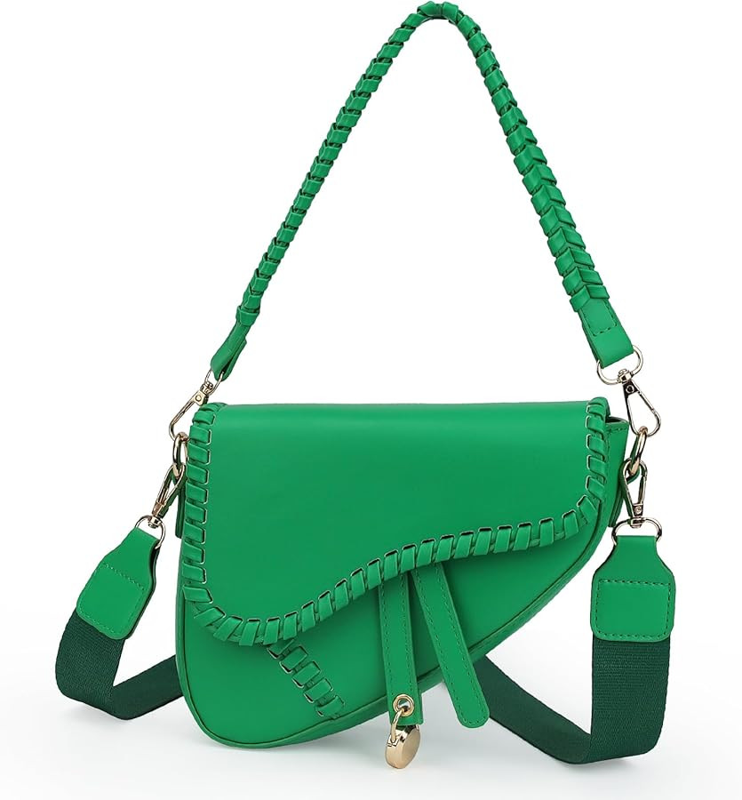 JBB Women Saddle Shoulder Bag Clutch Purse Small Crossbody Bag Satchel Bags Handbag PU Leather | Amazon (US)