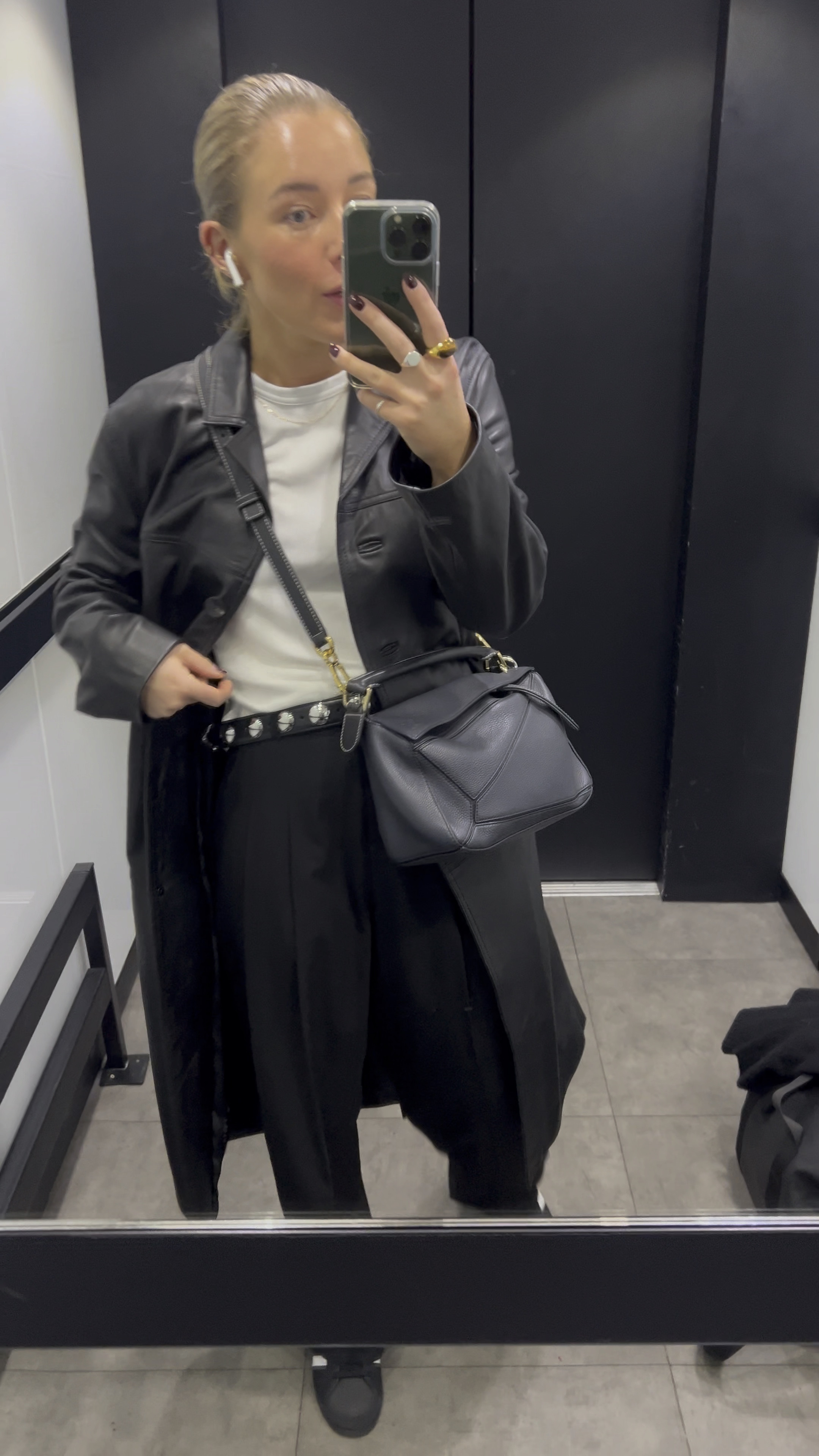 Leather trench 

#LTKuk #LTKeurope #LTKautumn