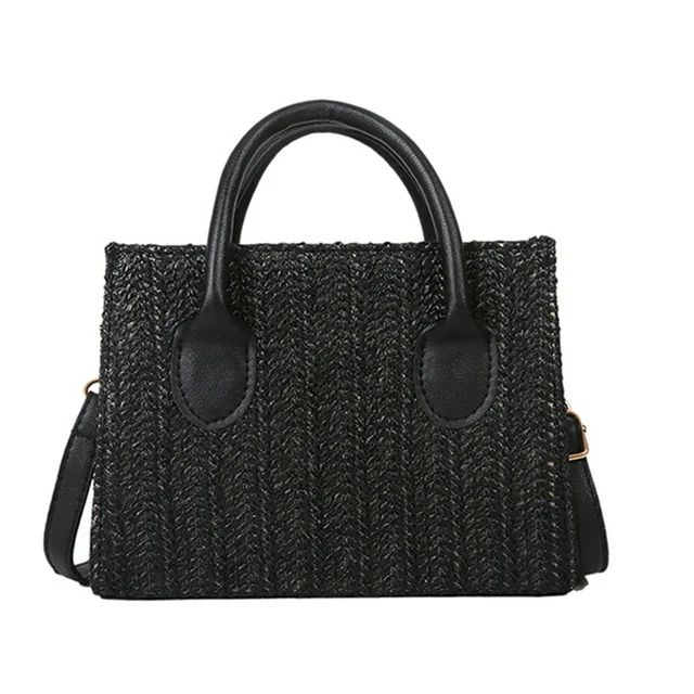 Straw Weave Tote Bag Female Shoulder Bags for Women Summer Beach Straw Handbags Lady Crossbody Tr... | Walmart (US)