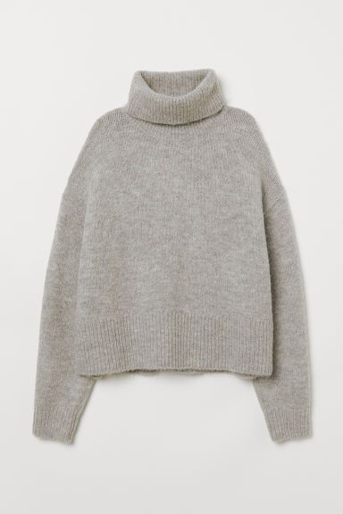 H & M - Knit Turtleneck Sweater - Gray | H&M (US)