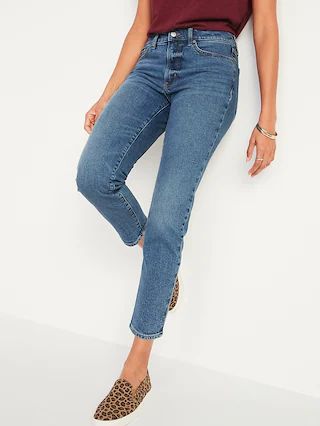 High-Waisted OG Straight Ankle Jeans for Women | Old Navy (US)