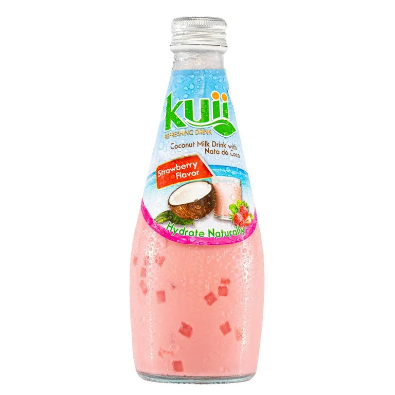Kuii Drinks Coconut Milk with Nata de Coco, Strawberry, 290mL | Walmart (US)