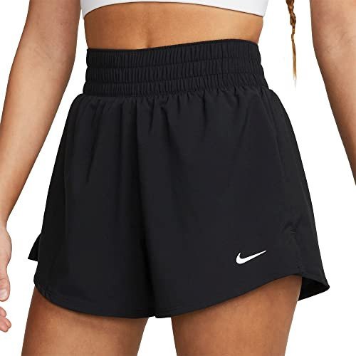 Nike Women's Dri-FIT High-Waisted 3" 2-in-1 Shorts, Black/Reflective Silver, XS | Amazon (US)