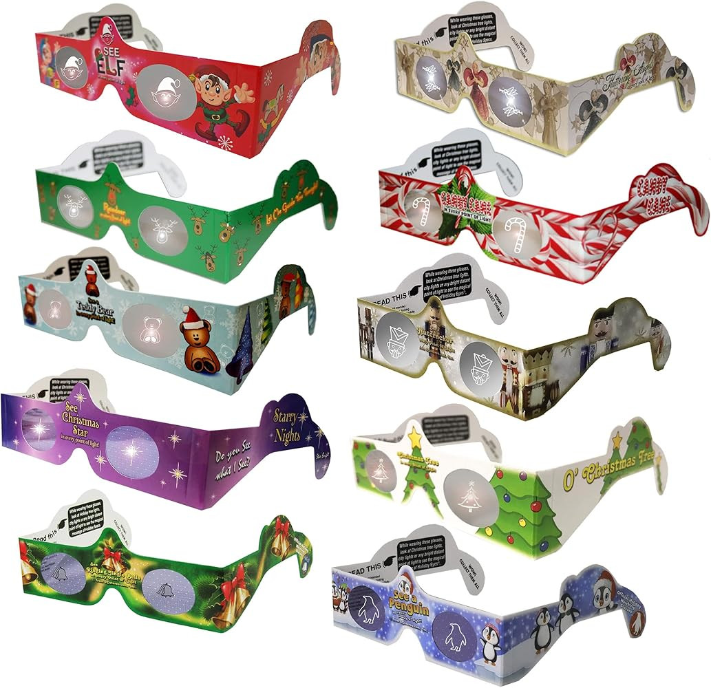 Christmas 3D Glasses - Holiday Eyes (R) - New for 2022-10 Glasses, Exclusively featuring the Chri... | Amazon (US)