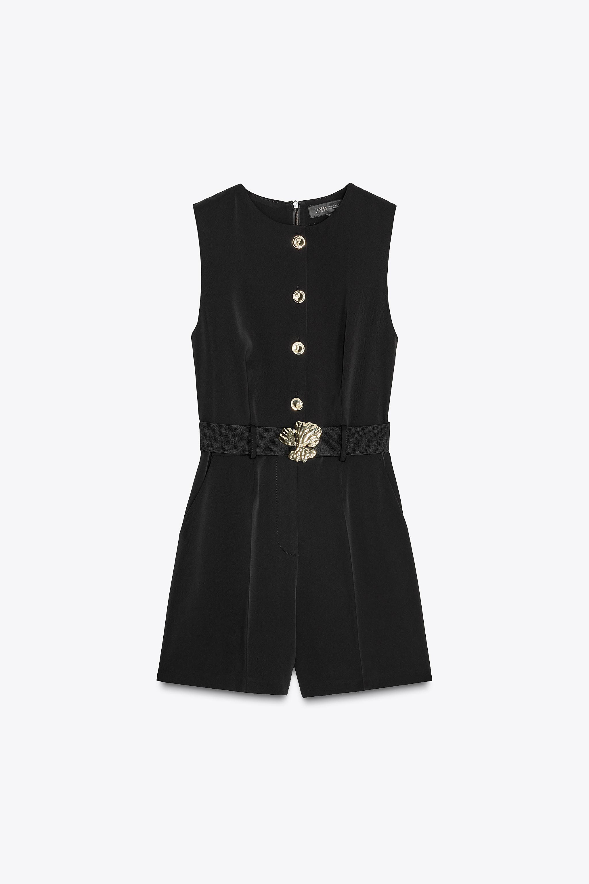 BELTED CREPE JUMPSUIT | Zara US