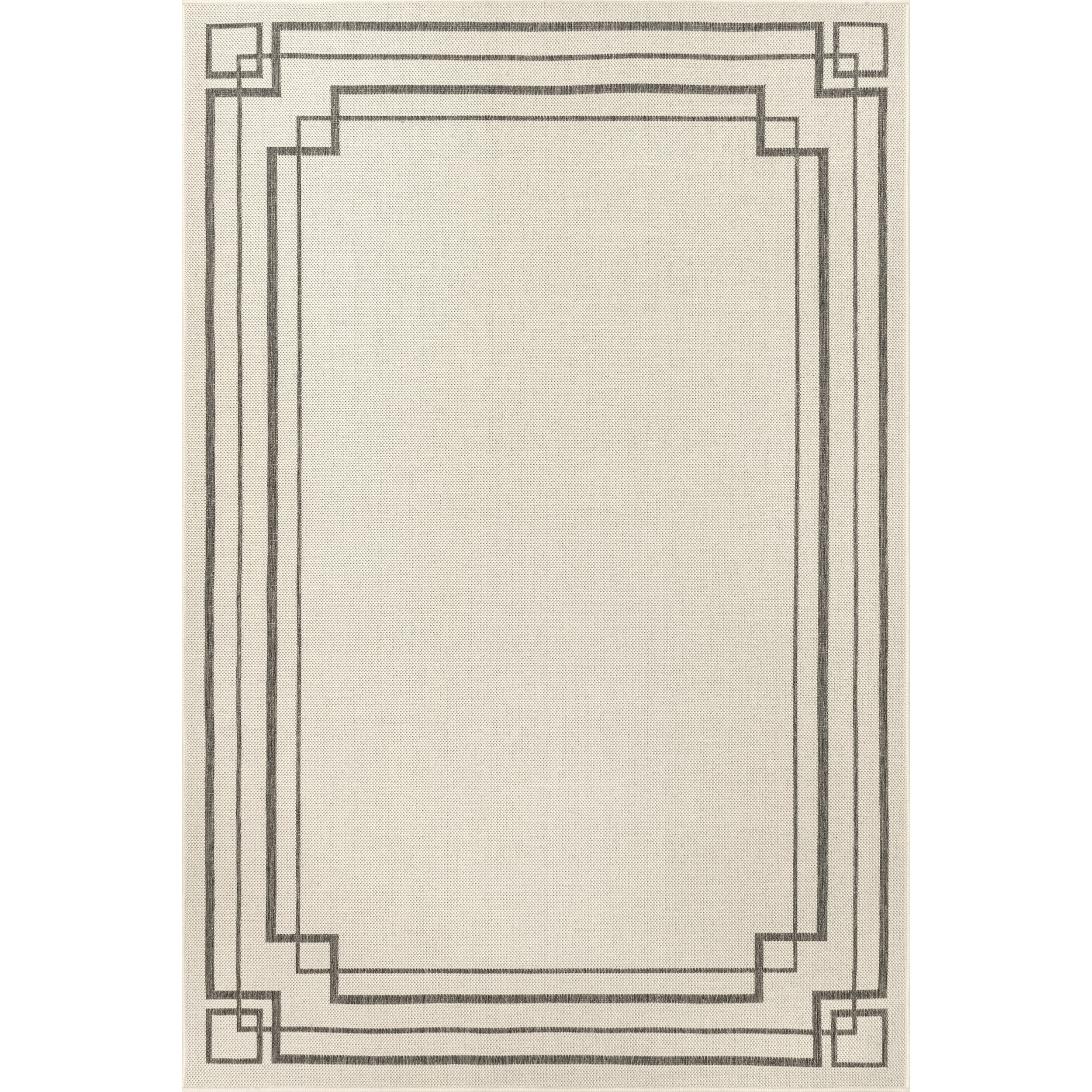nuLOOM Katalina Simple Border Indoor/Outdoor Area Rug, 8' x 10', Ivory | Walmart (US)