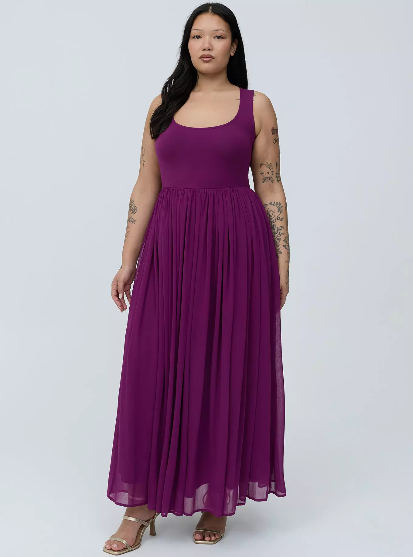 Textured Chiffon Maxi Dress | Torrid (US & Canada)