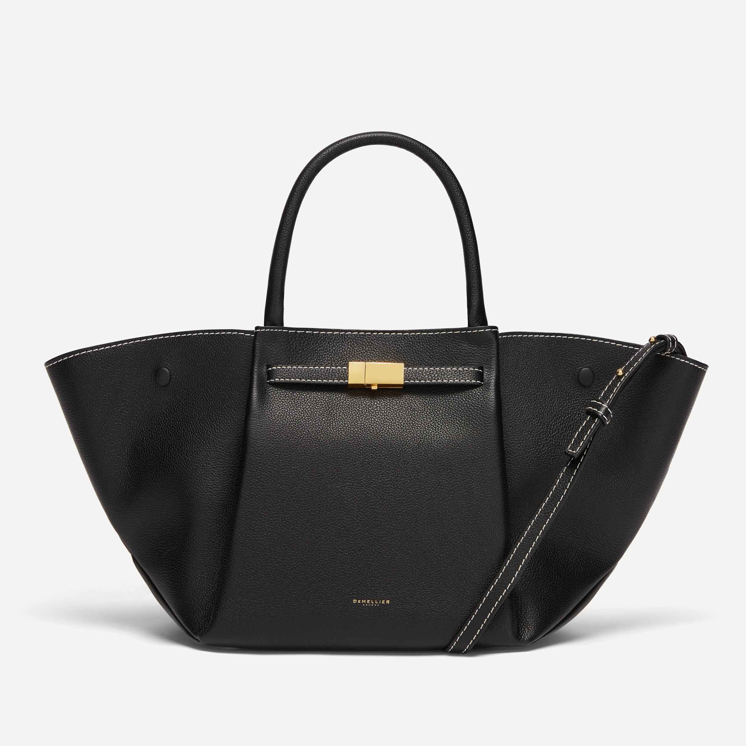 The Midi New York | Black Small Grain Ecru Stitching | DeMellier | DeMellier