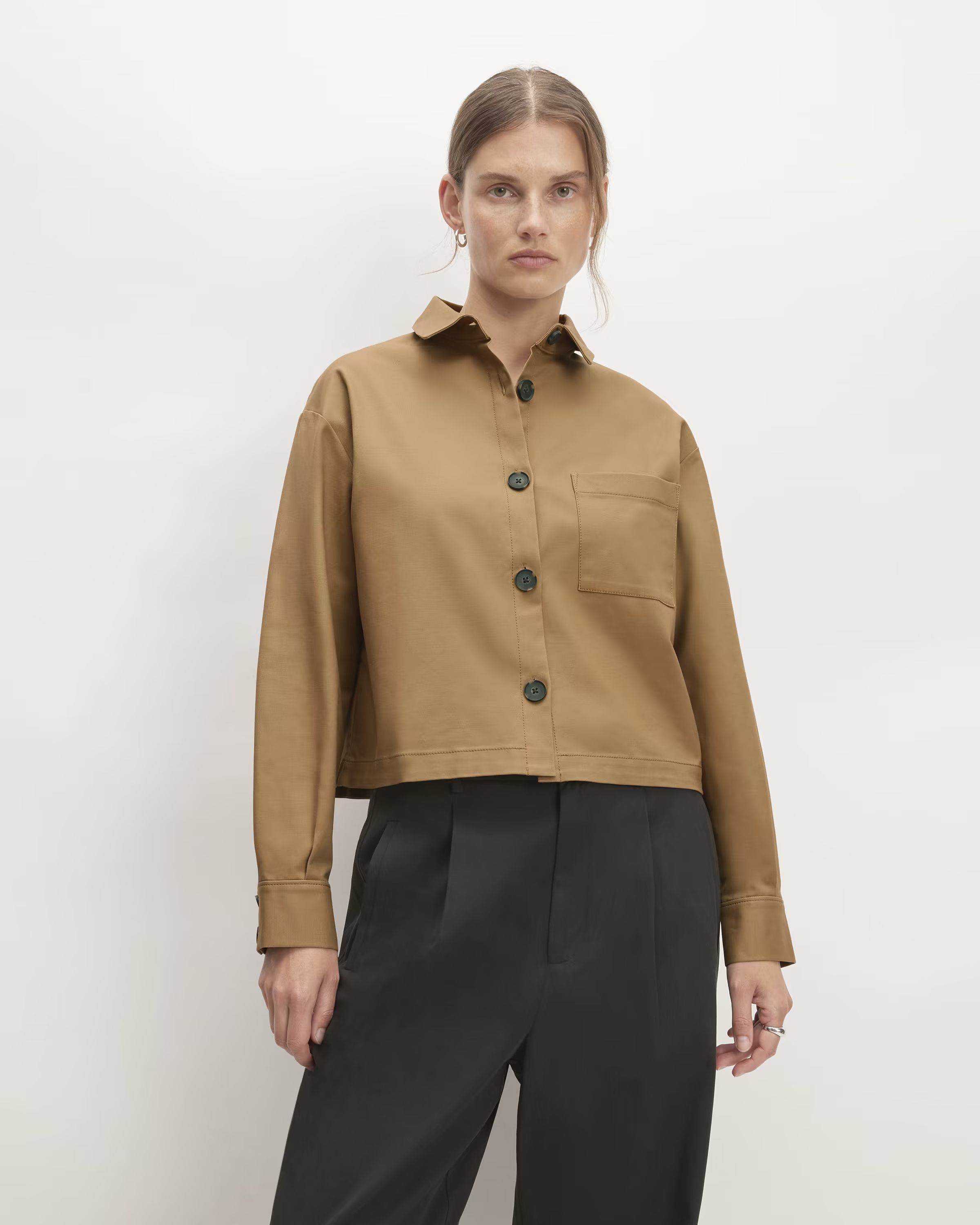 The Structured Cotton Cropped Shirt | Everlane
