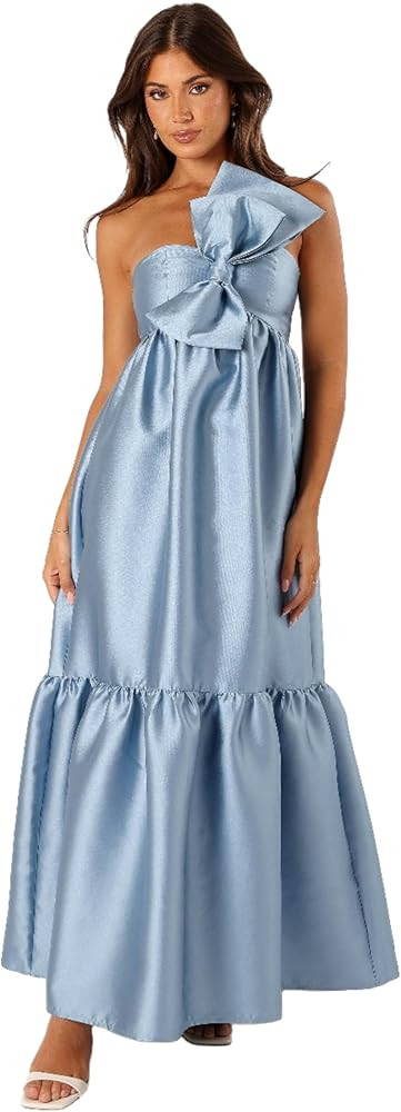 Petal & Pup Women's Betina Bow Front Maxi Dress | Amazon (US)