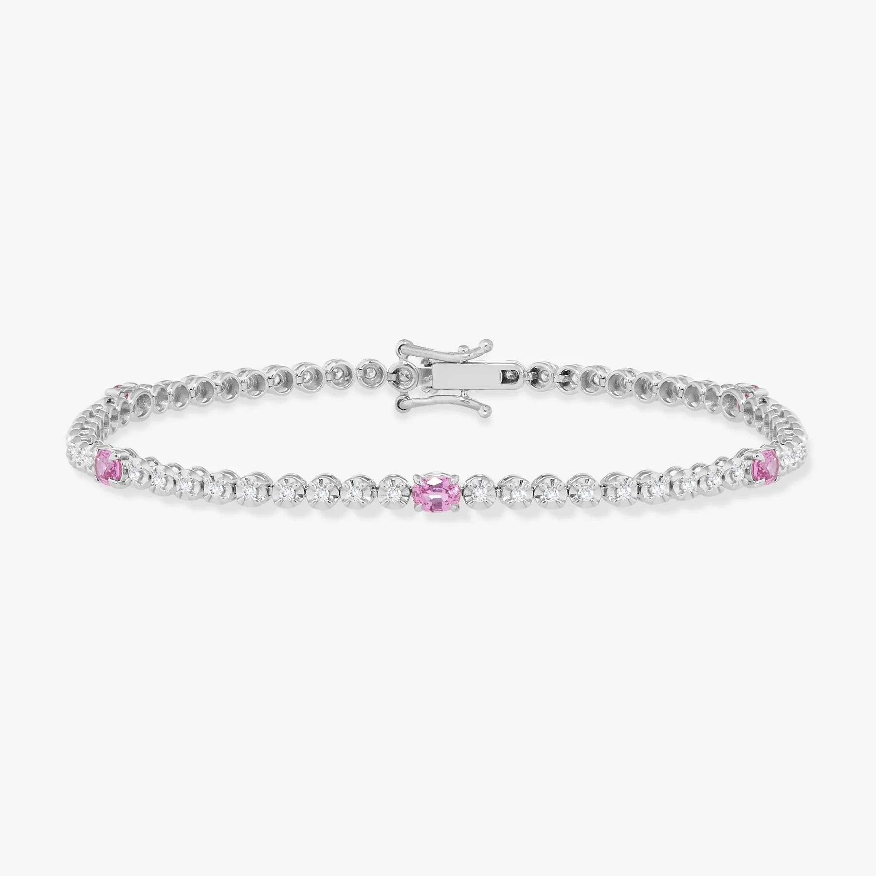 Pink Sapphire & Diamond Tennis Bracelet | RW Fine Jewelry