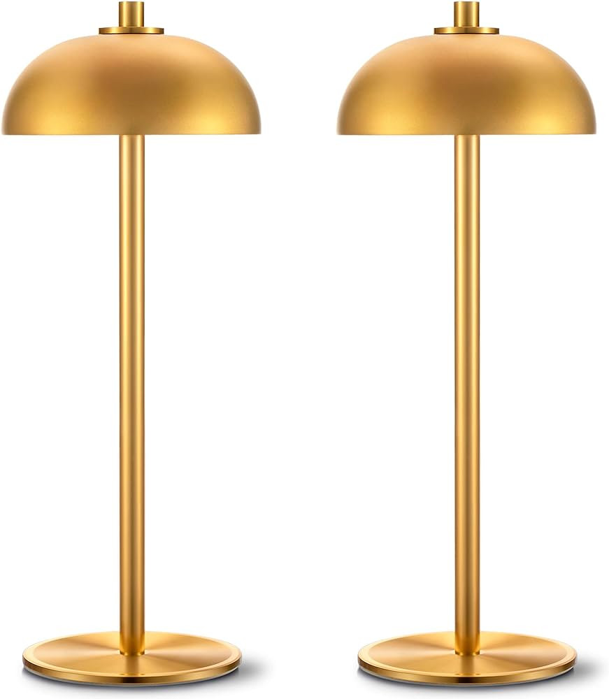 2 Pack Cordless Table Lamp, 5000mAh Portable Rechargeable Table Lamp, 3 Color Modes Stepless Dimm... | Amazon (US)