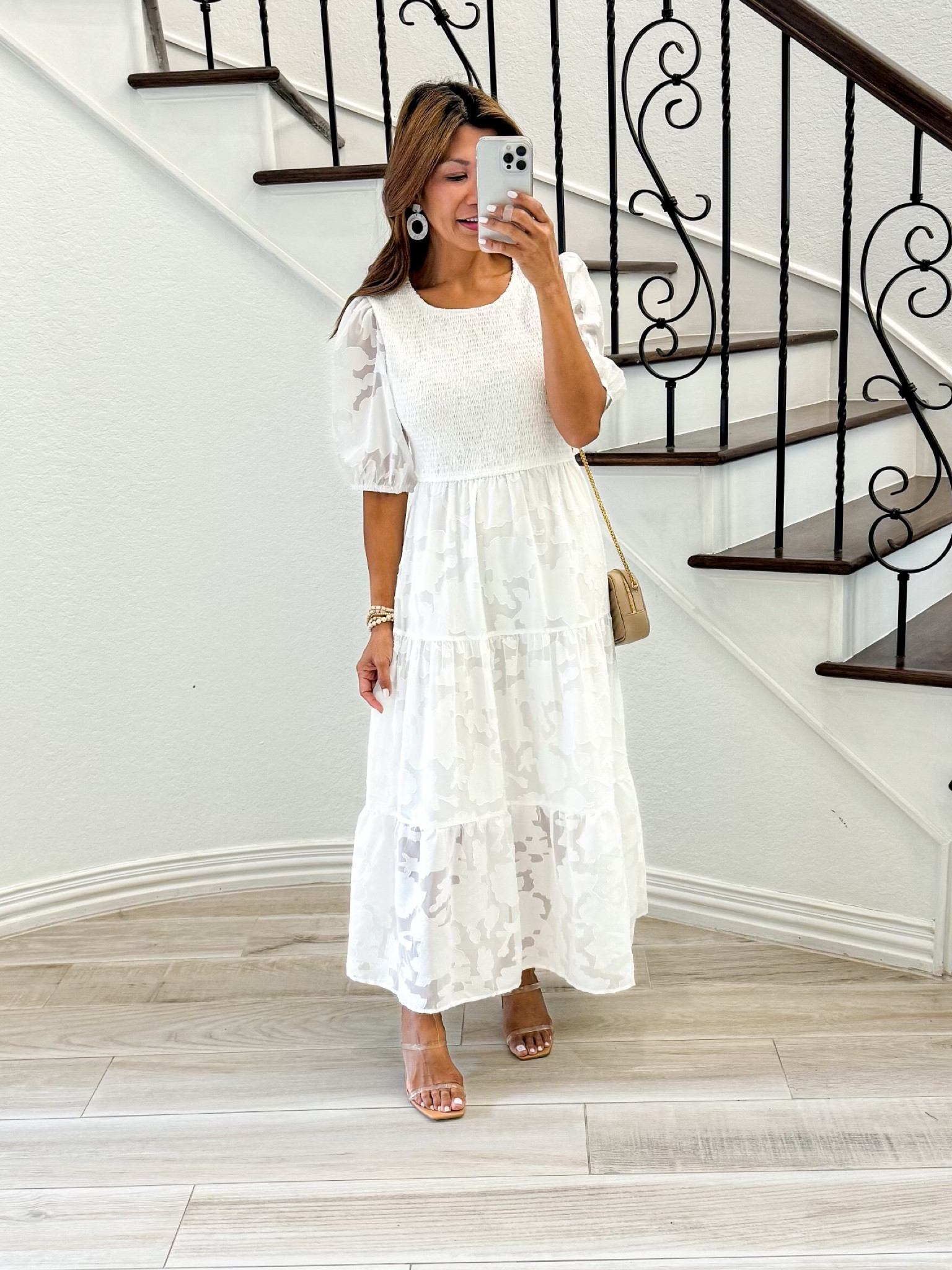 fitted lace wedding dress amazon white long sleeve maxi dress main image 1