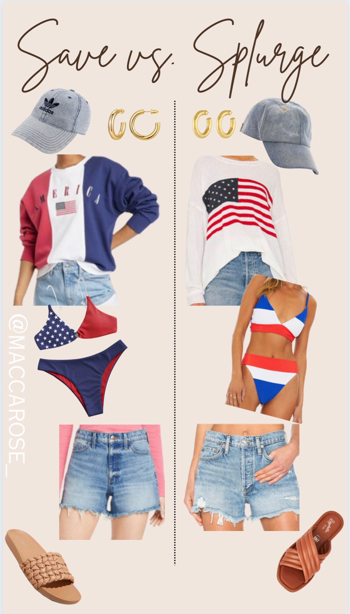 Fourth of July outfit | style inspiration | red white and blue | summer style | vacation look | Amazon finds | Revolve | save vs. splurge | bikini | swimwear | jean shorts | 

#LTKSeasonal #LTKFind #LTKstyletip