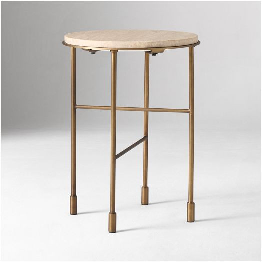 Fay Travertine Side Table (13.5") | West Elm (US)