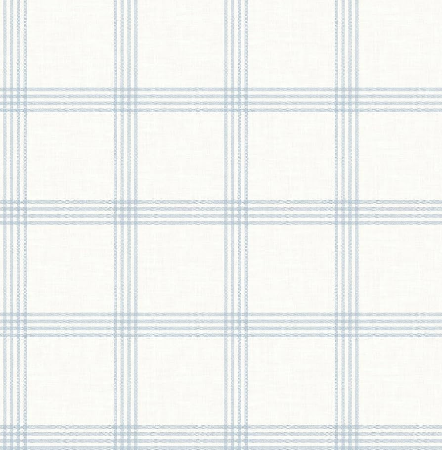 Chesapeake Twain Light Blue Plaid Wallpaper, 4134-26995 | Amazon (US)