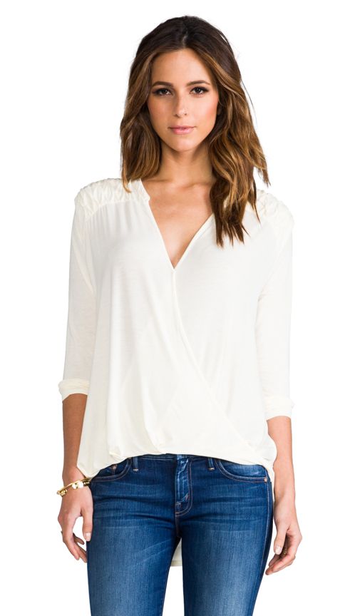 Roll Sleeve Surplice Top | Revolve Clothing (Global)