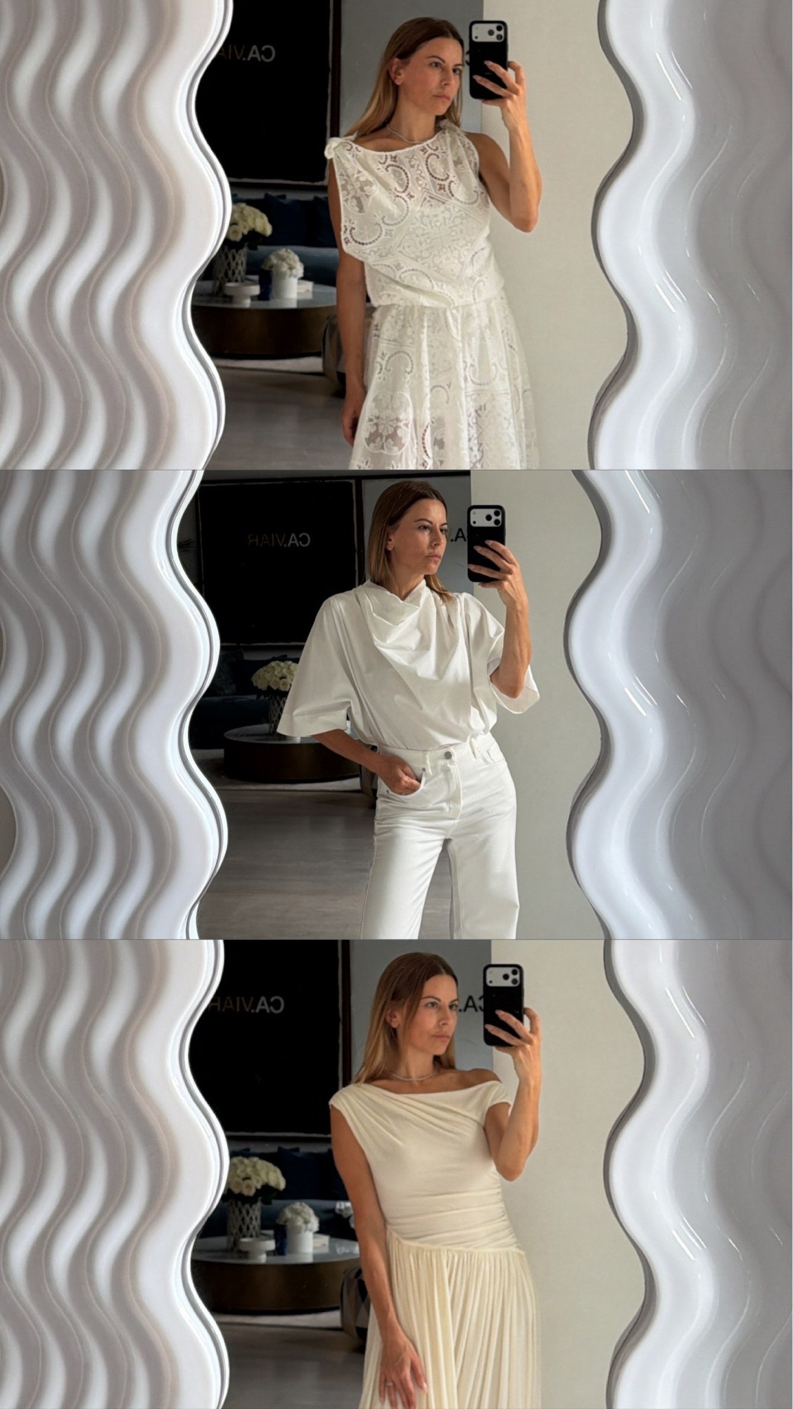 Minimalist luxury drop, day to night. 
Pieces that look super expensive, but they’re not. That’s why I love Fabrique. 

I wear all items in XS.