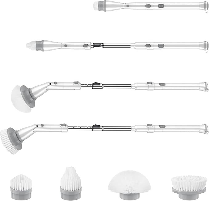 Electric Spin Scrubber Cordless Shower Scrubber, Power Tub and Tile Scrubber Brush, 300RPM Option... | Amazon (CA)