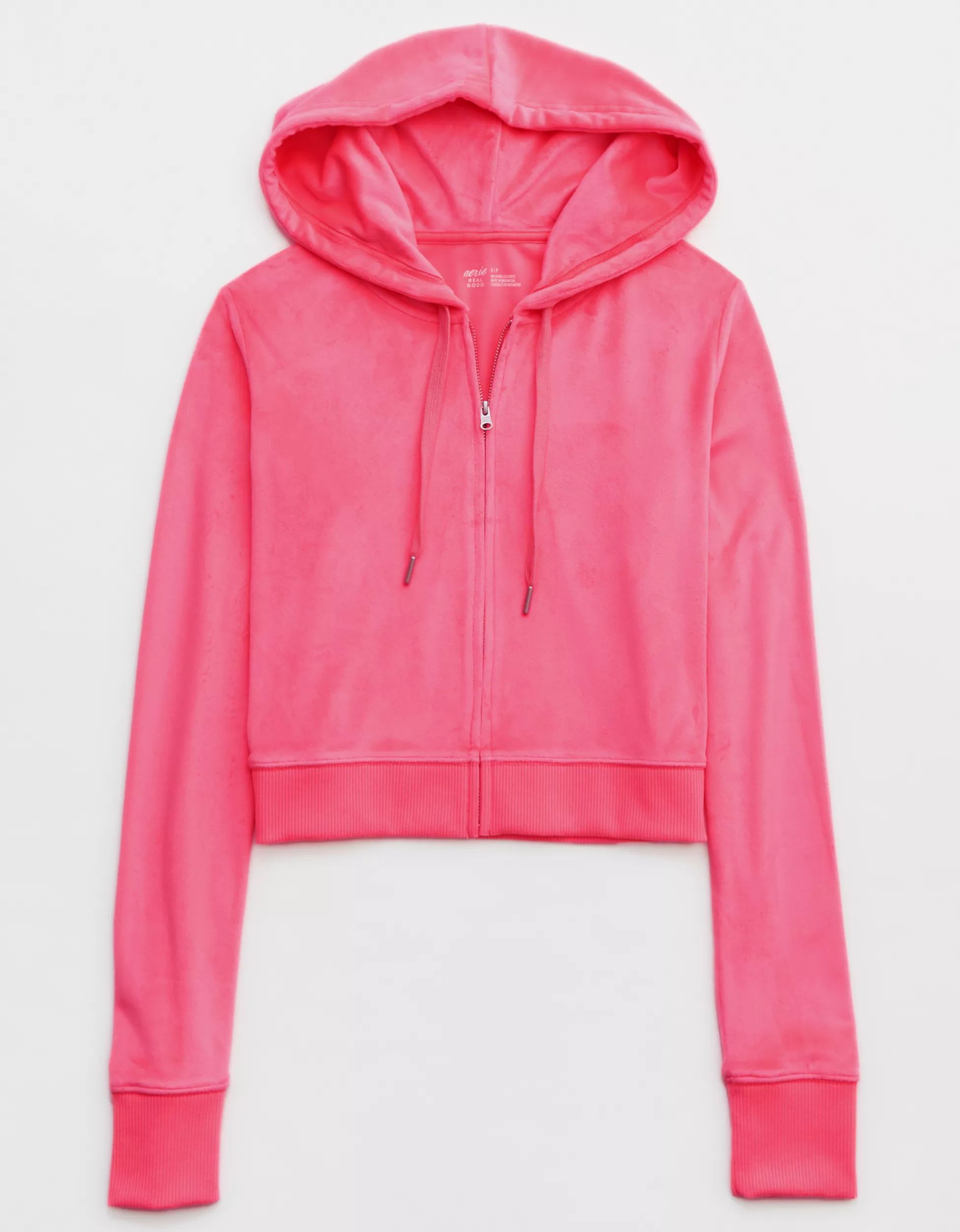 Aerie Dreamy Velour Cropped Hoodie | Aerie