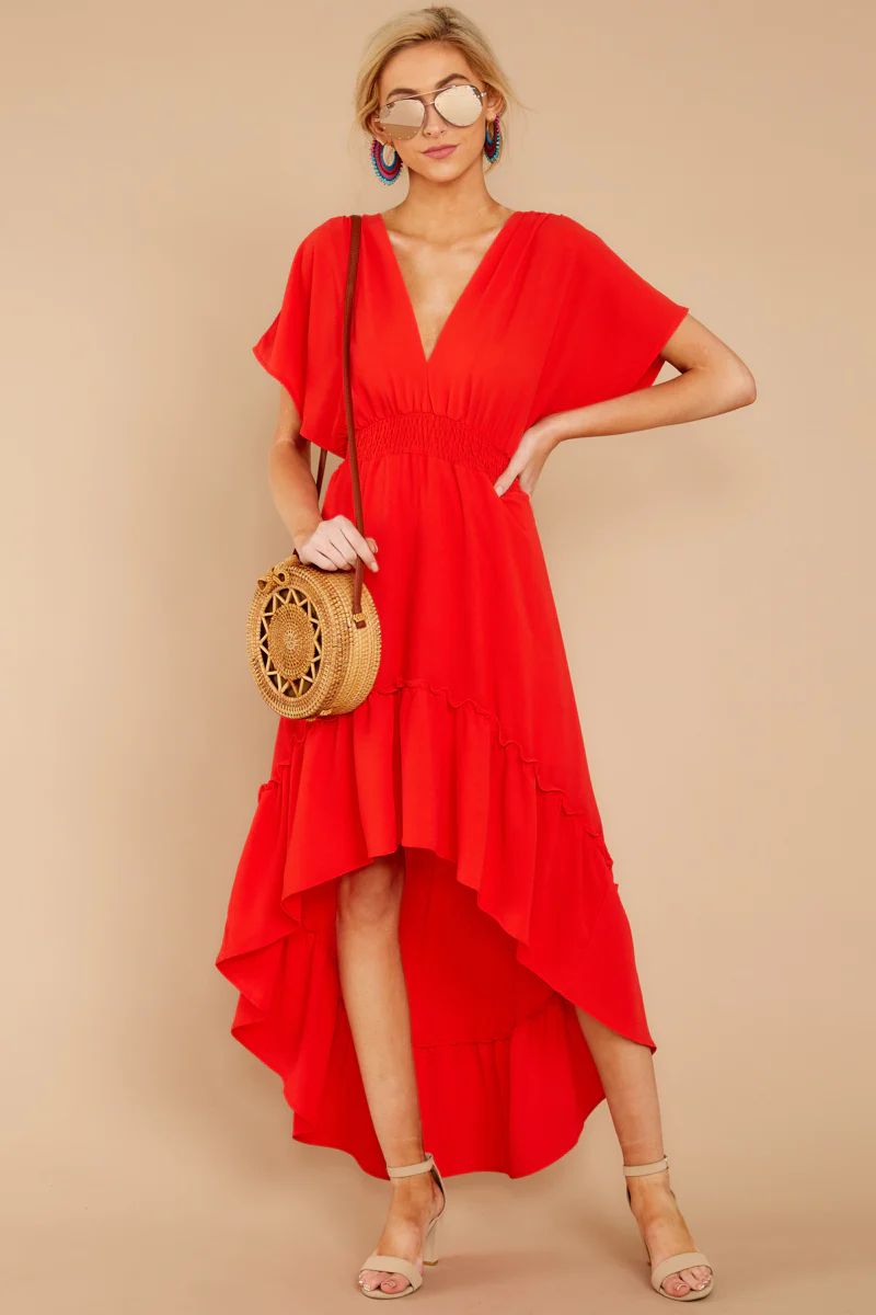 Burnin' Up Red High-Low Dress | Red Dress 