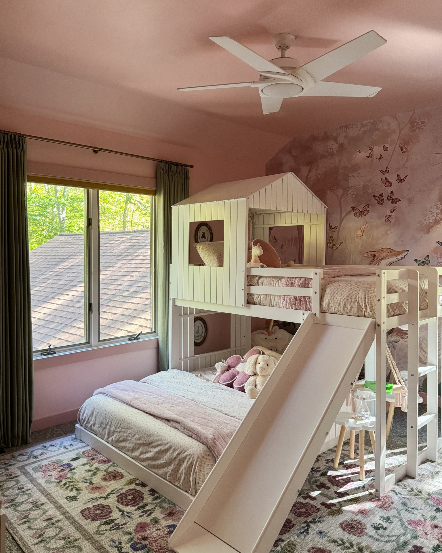 Sharing the space I designed and my mom diyed for my girls! Cutest shared bedroom! We love the house bed

#LTKKids #LTKHome #LTKSaleAlert