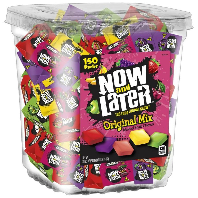 Now & Later Original Mix Candy Tub, 90 Oz (150 Count) | Walmart (US)