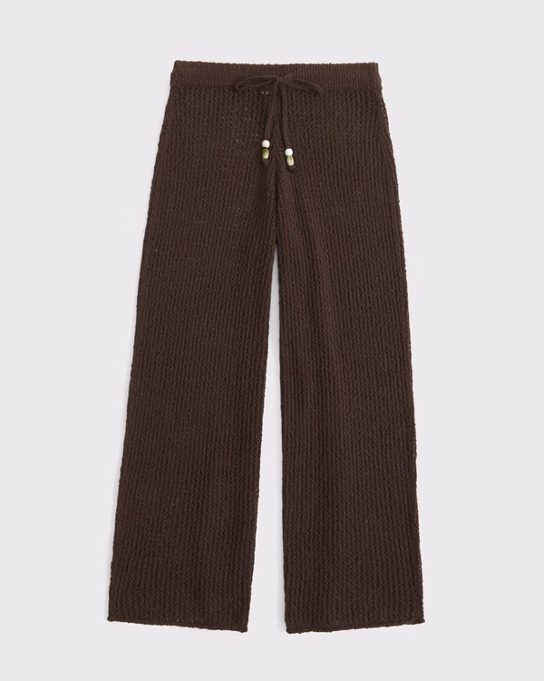 Mid Rise Crochet-Style Coverup Pant | Abercrombie & Fitch (US)