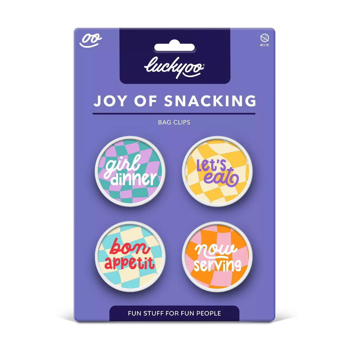 Fred & Friends 4pk Luckyoo Joy of Snacking Bag Clips | Target